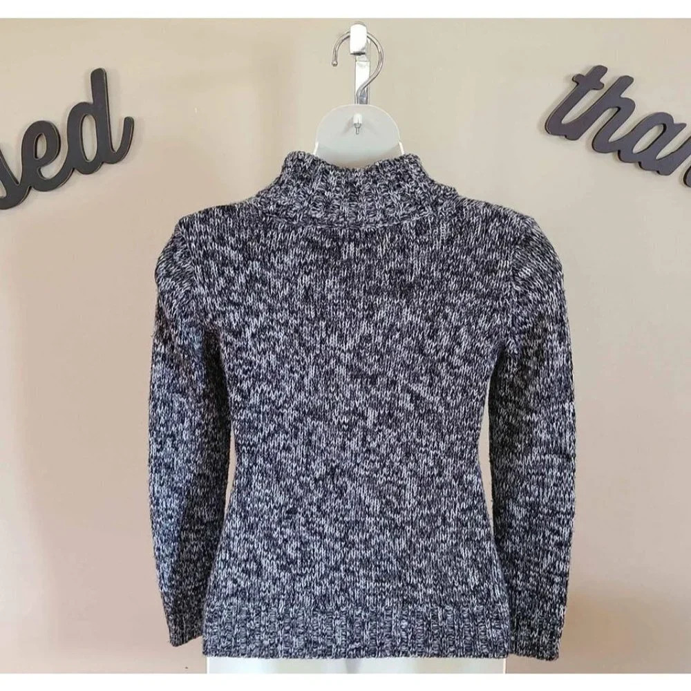Relativity Shades of Grey Collared Neck Long Sleeve Pullover Sweater Size Large - Picture 3 of 4